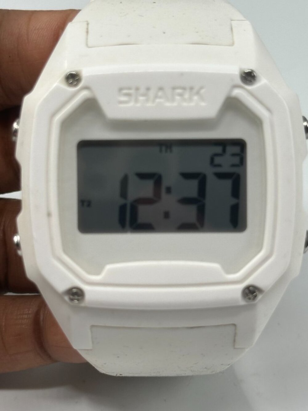 Freestyle Shark Classic Digital Watch White Out Men 45MM Dial New Battery 9"